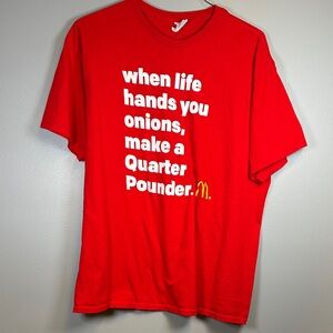 McDonald's Red Quarter Pounder Tee Mens XL